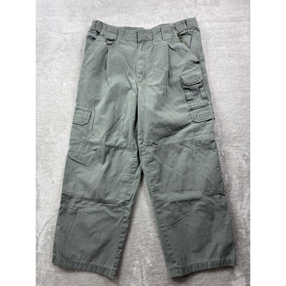 Tact Gear Tactical Cargo Pants Olive Green Size 37 100% Cotton Utility